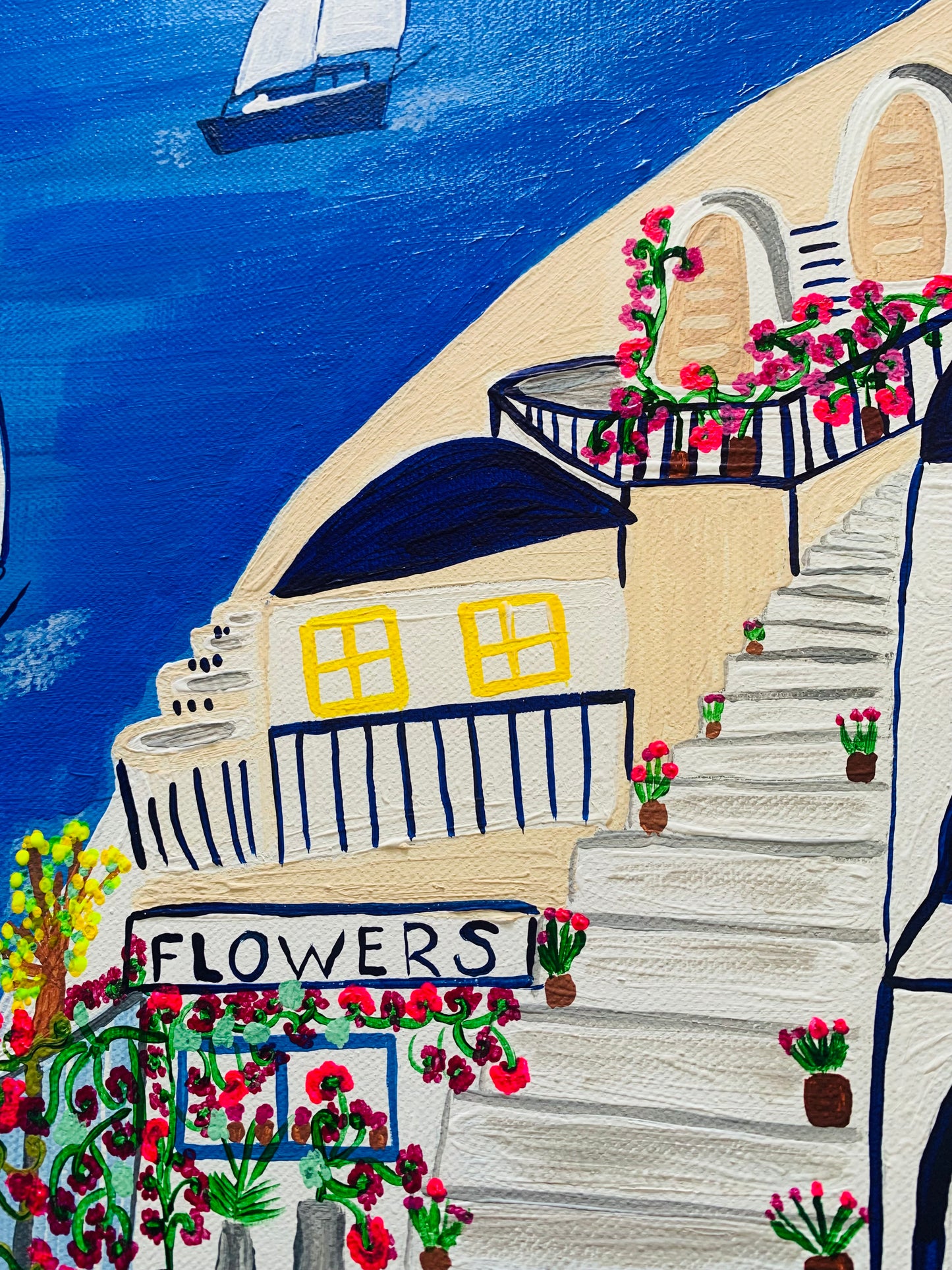 Large Art “SANTORINI “🇬🇷 (SOLD)