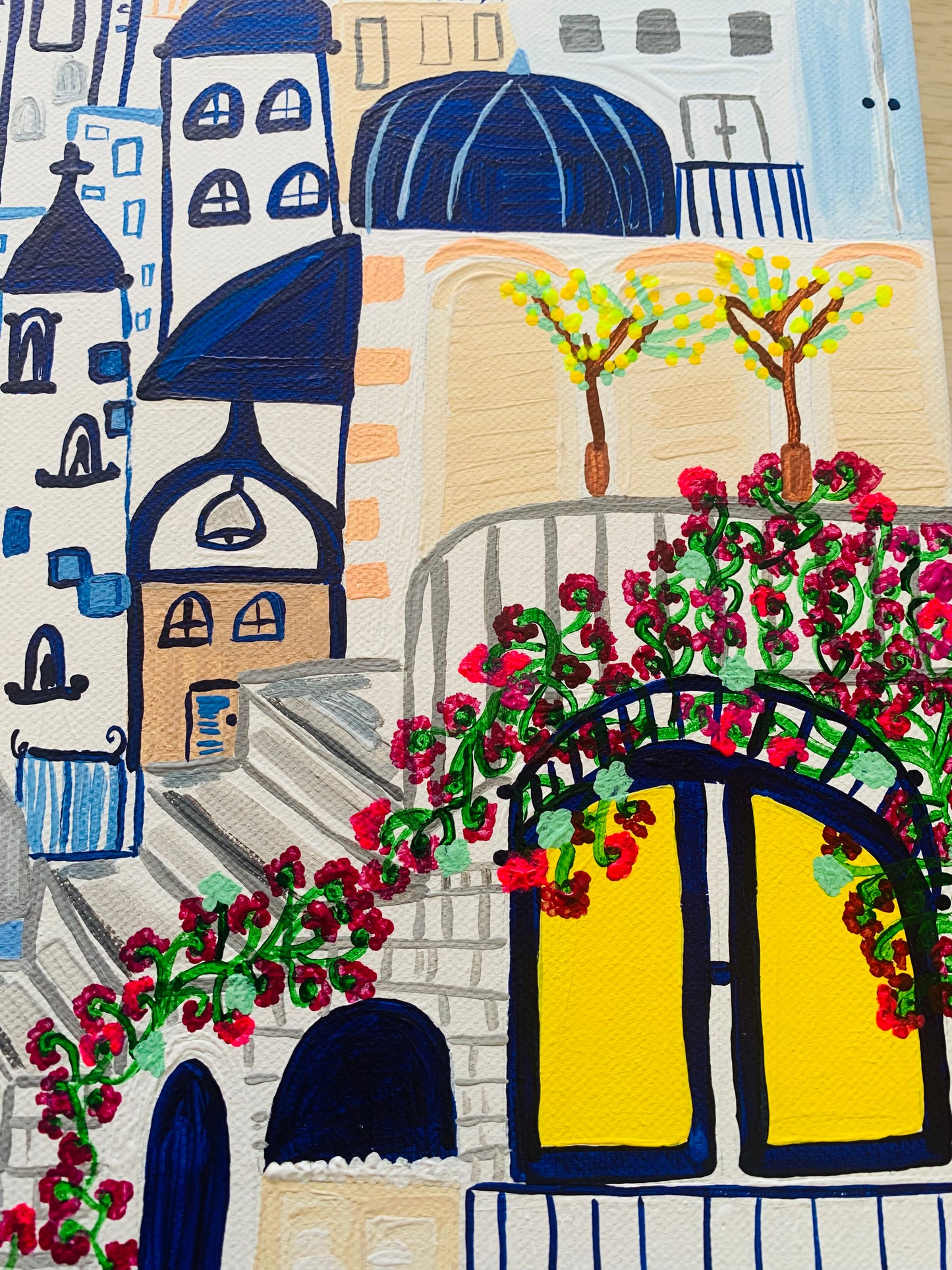 Large Art “SANTORINI “🇬🇷 (SOLD)