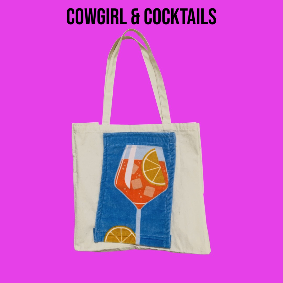 Beach Tote “Cowgirl & Cocktails”