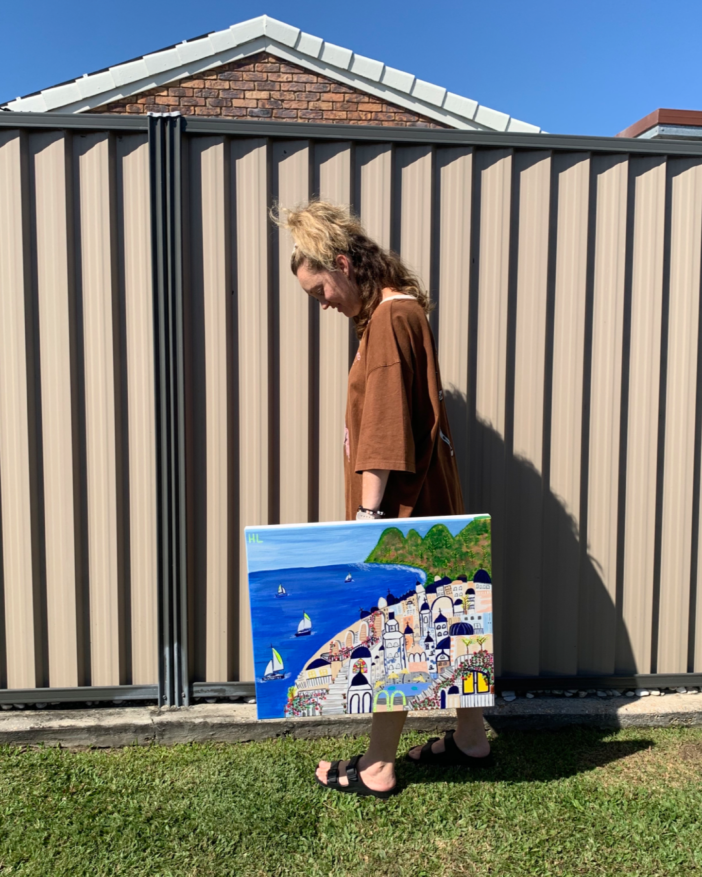 Large Art “SANTORINI “🇬🇷 (SOLD)