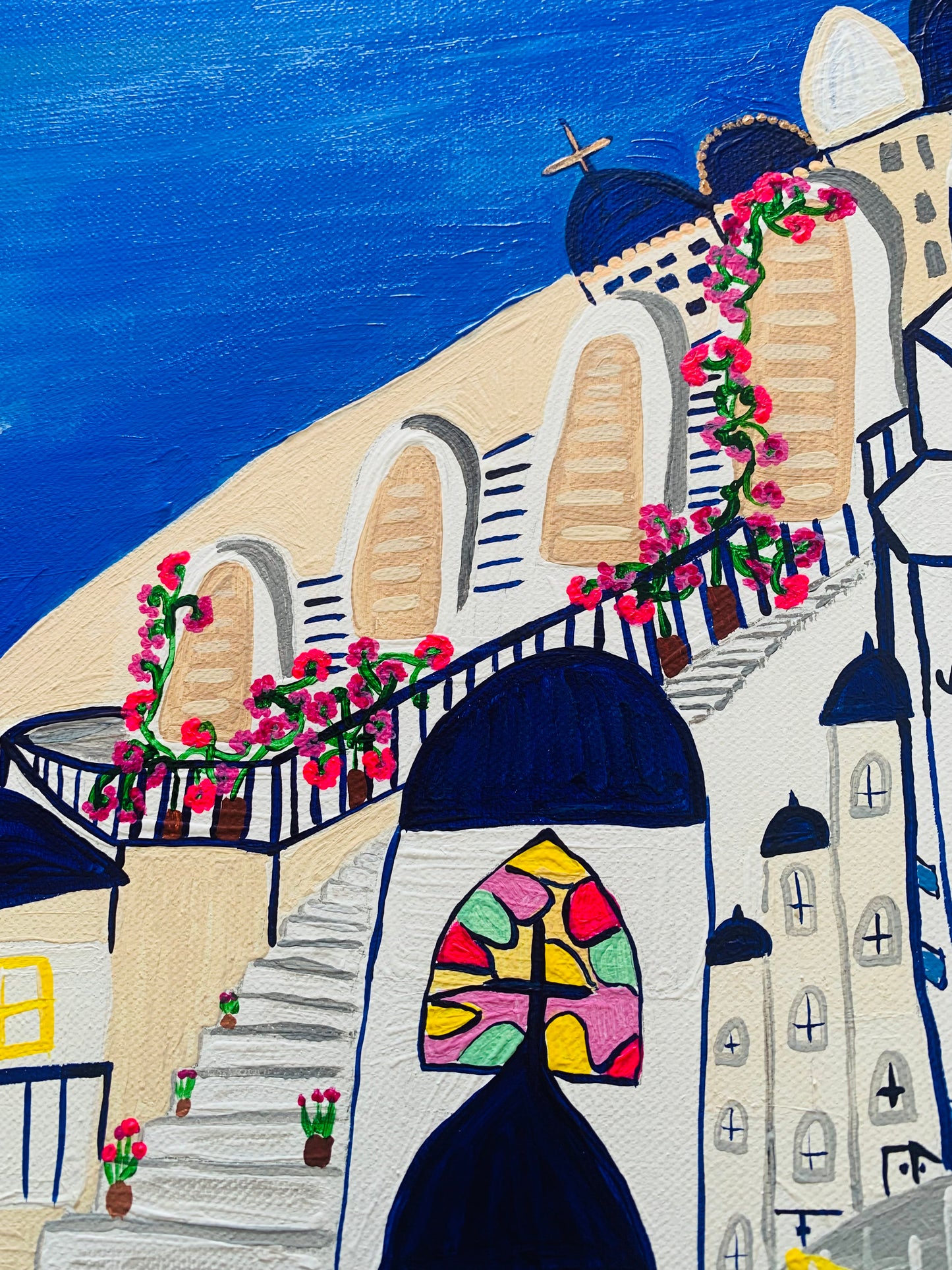Large Art “SANTORINI “🇬🇷 (SOLD)
