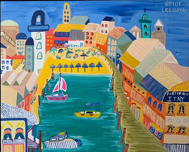 LARGE art “PORTOFINO ITALY” (SOLD)