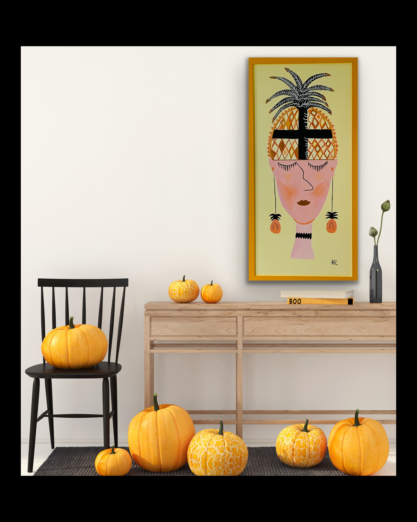 Large Art “THE FOXY PINEAPPLE “
