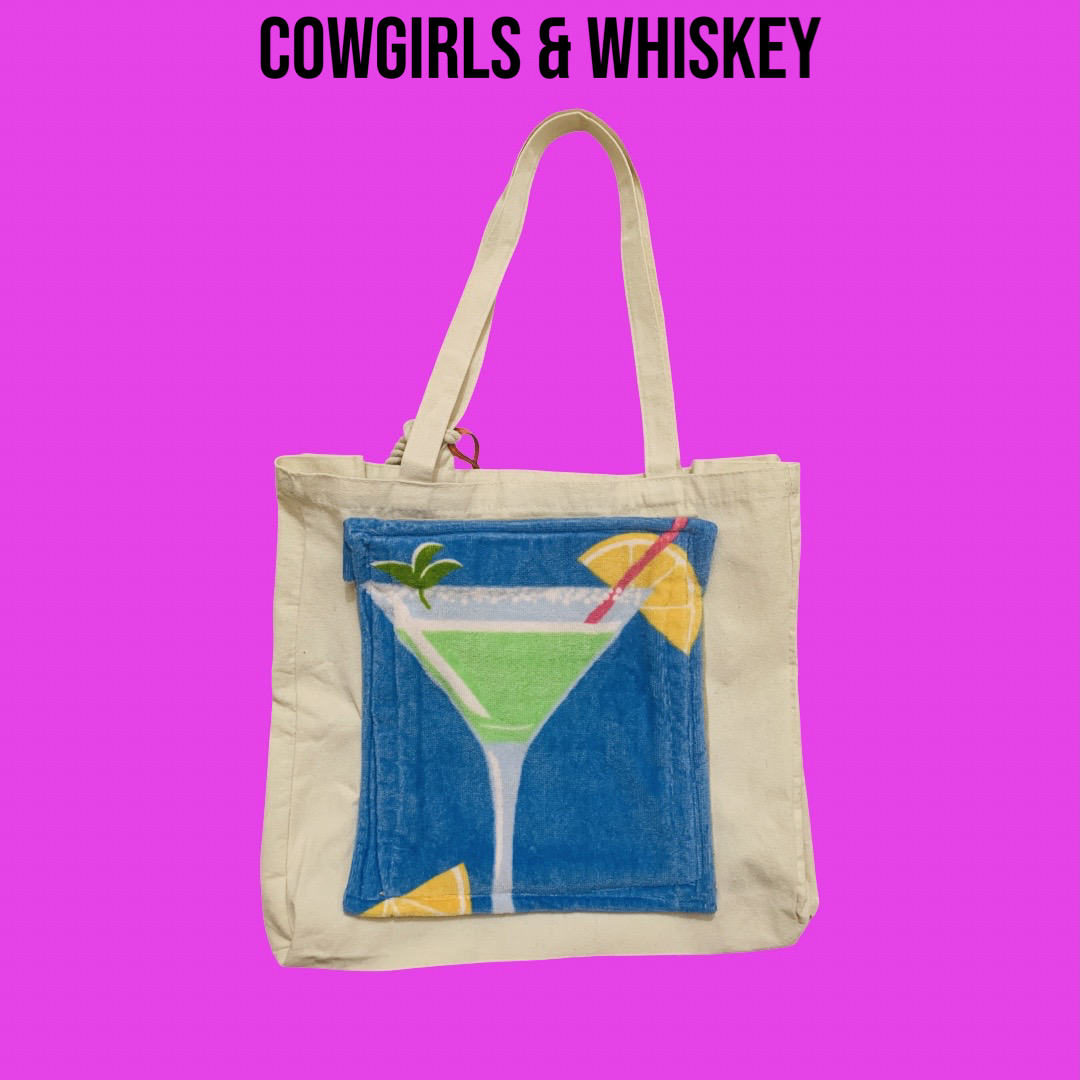 Beach Tote “Cowgirls & Whiskey “