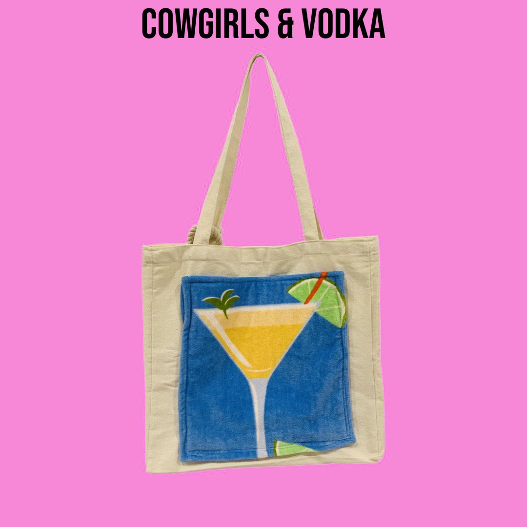 Beach Tote “Cowgirls & Vodka”