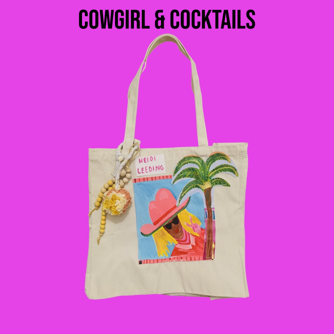Beach Tote “Cowgirl & Cocktails”