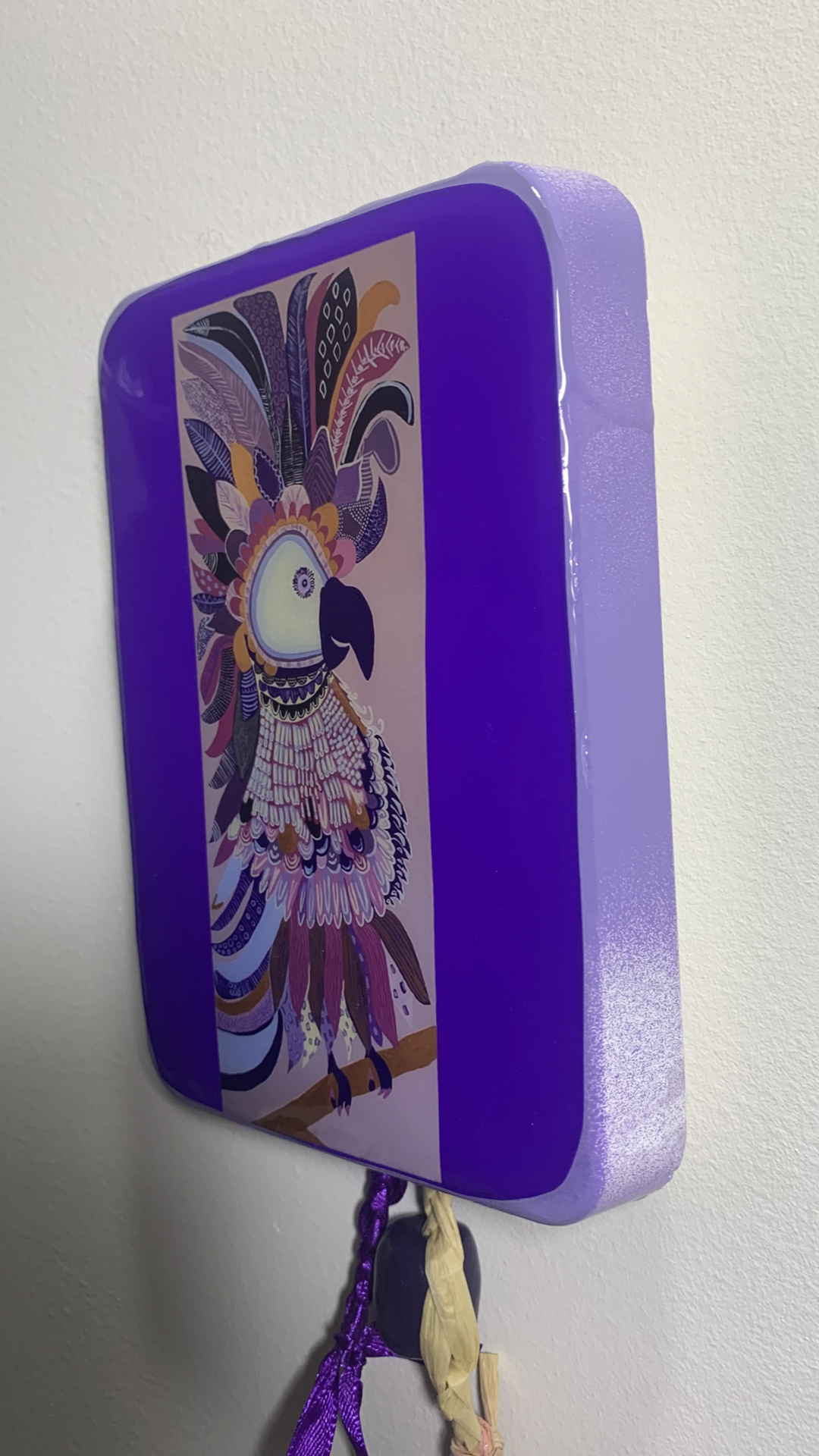 SMALL VINTAGE TILE Queen Cocky(Purple)